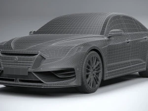 Generic Sedan v2 2020 Lowpoly 3D Model