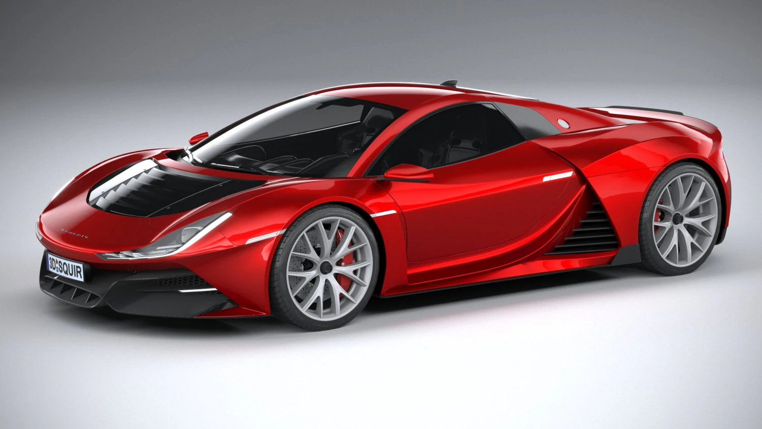 Generic Supercar v1 2020 Lowpoly 3D Model .c4d .max .obj .3ds .fbx .stl .blend 