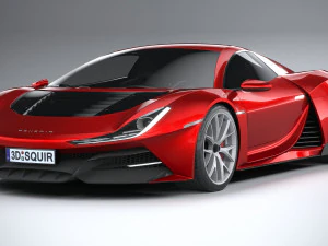 Generic Supercar v1 2020 Lowpoly 3D Model