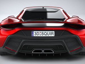 Generic Supercar v1 2020 Lowpoly 3D Модель