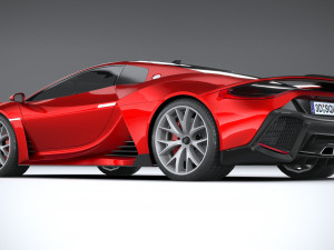 Generic Supercar v1 2020 Lowpoly 3D Модель