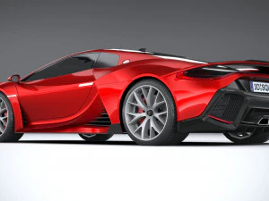 Generic Supercar v1 2020 Lowpoly 3D Model