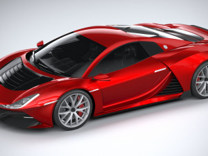 Generic Supercar v1 2020 Lowpoly 3D Модель