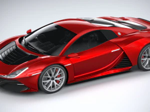 Generic Supercar v1 2020 Lowpoly 3D Model