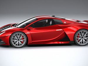 Generic Supercar v1 2020 Lowpoly 3D Модель