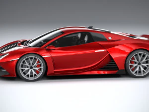 Generic Supercar v1 2020 Lowpoly 3D Model