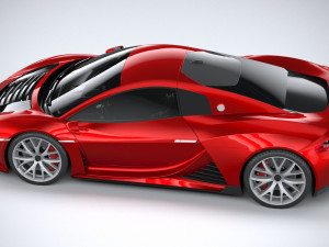 Generic Supercar v1 2020 Lowpoly 3D Модель