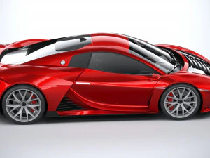 Generic Supercar v1 2020 Lowpoly 3D Model