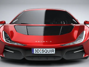 Generic Supercar v1 2020 Lowpoly 3D Model