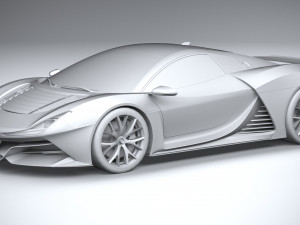 Generic Supercar v1 2020 Lowpoly 3D Модель
