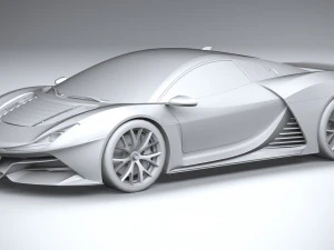 Generic Supercar v1 2020 Lowpoly 3D Model