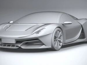 Generic Supercar v1 2020 Lowpoly 3D Model