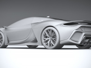Generic Supercar v1 2020 Lowpoly 3D Модель