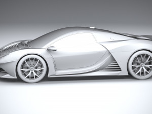 Generic Supercar v1 2020 Lowpoly 3D Модель