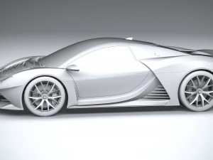 Generic Supercar v1 2020 Lowpoly 3D Model