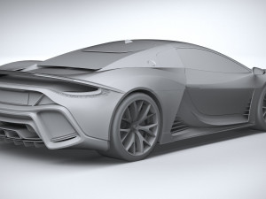 Generic Supercar v1 2020 Lowpoly 3D Модель