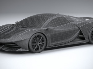 Generic Supercar v1 2020 Lowpoly 3D Модель