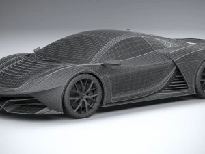 Generic Supercar v1 2020 Lowpoly 3D Model