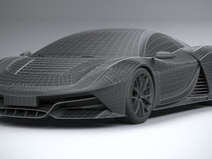 Generic Supercar v1 2020 Lowpoly 3D Модель