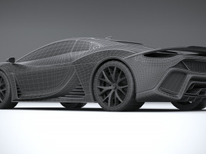 Generic Supercar v1 2020 Lowpoly 3D Модель