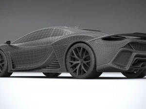 Generic Supercar v1 2020 Lowpoly 3D Model