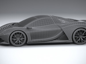 Generic Supercar v1 2020 Lowpoly 3D Модель