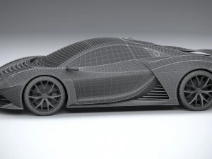 Generic Supercar v1 2020 Lowpoly 3D Model