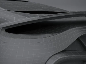 Generic Supercar v1 2020 Lowpoly 3D Model