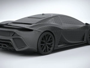 Generic Supercar v1 2020 Lowpoly 3D Model