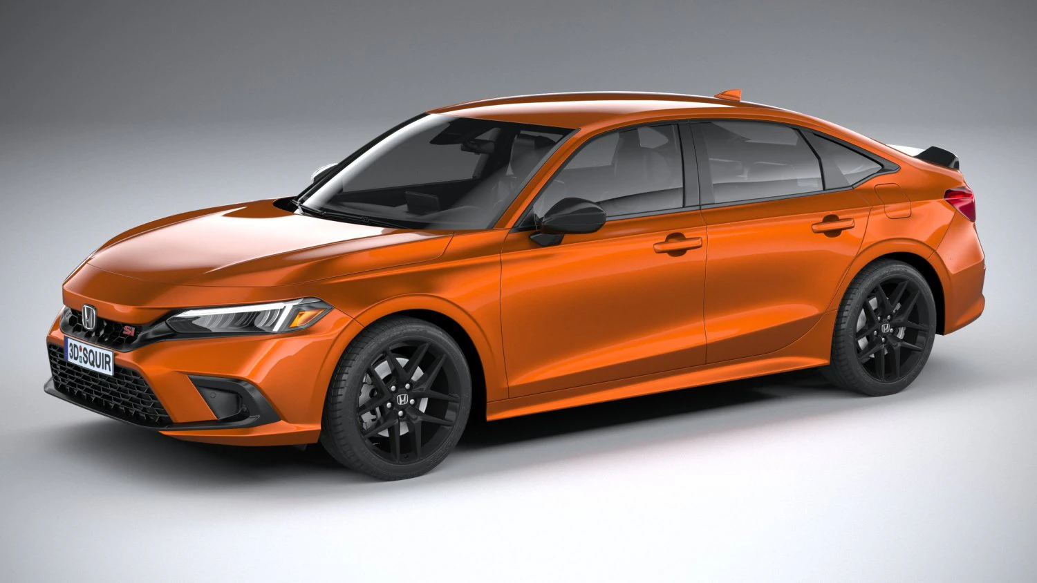 Honda Civic SI 2022 3D Model .c4d .max .obj .3ds .fbx .stl .blend 