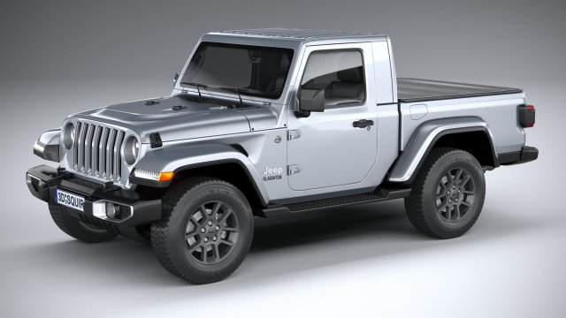 Jeep Gladiator Singlecab 2021 Modèle 3D .c4d .max .obj .3ds .fbx .stl .blend 