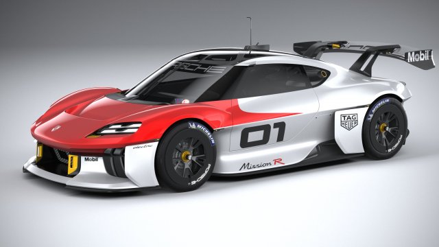 Porsche Mission R 2021 Model 3D .c4d .max .obj .3ds .fbx .stl .blend