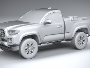 Toyota Tacoma Regular Cab TRD 2020 3D Model