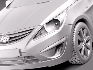 Hyundai Verna Accent 2012 Hatchback 3D Model