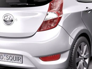 Hyundai Verna Accent 2012 Hatchback 3D Model