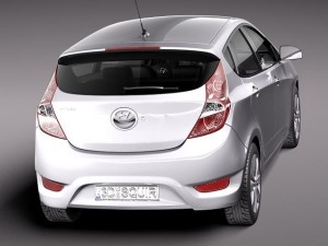 Hyundai Verna Accent 2012 Hatchback Modèle 3D