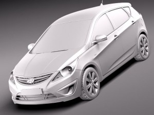Hyundai Verna Accent 2012 Hatchback Modèle 3D