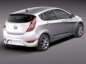 Hyundai Verna Accent 2012 Hatchback Modèle 3D