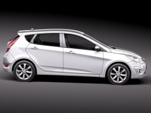 Hyundai Verna Accent 2012 Hatchback Modèle 3D