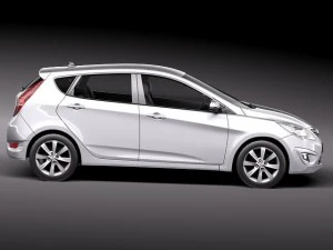 Hyundai Verna Accent 2012 Hatchback 3D Model