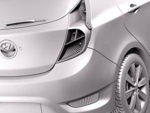 Hyundai Verna Accent 2012 Hatchback Modèle 3D