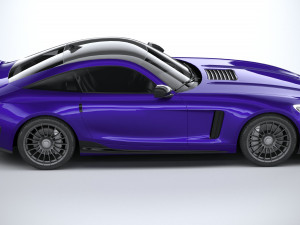 Generic Sport Car 2021 Lowpoly 3D Model