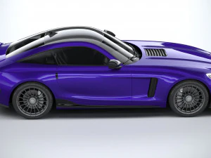Generic Sport Car 2021 Lowpoly 3D Model