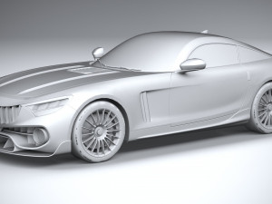 Generic Sport Car 2021 Lowpoly 3D Model