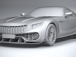 Generic Sport Car 2021 Lowpoly 3D Model