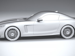 Generic Sport Car 2021 Lowpoly 3D Model