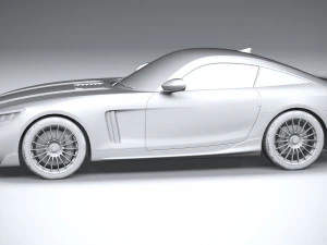 Generic Sport Car 2021 Lowpoly 3D Model