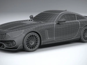 Generic Sport Car 2021 Lowpoly 3D Model