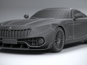 Generic Sport Car 2021 Lowpoly 3D Model