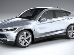 Generic SUV Coupe 2018 Lowpoly 3D Model